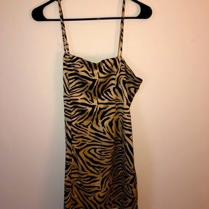 Satin zebra dress